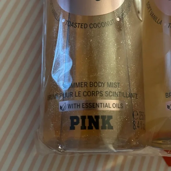 Vs pink setwarm and cozy large bottles